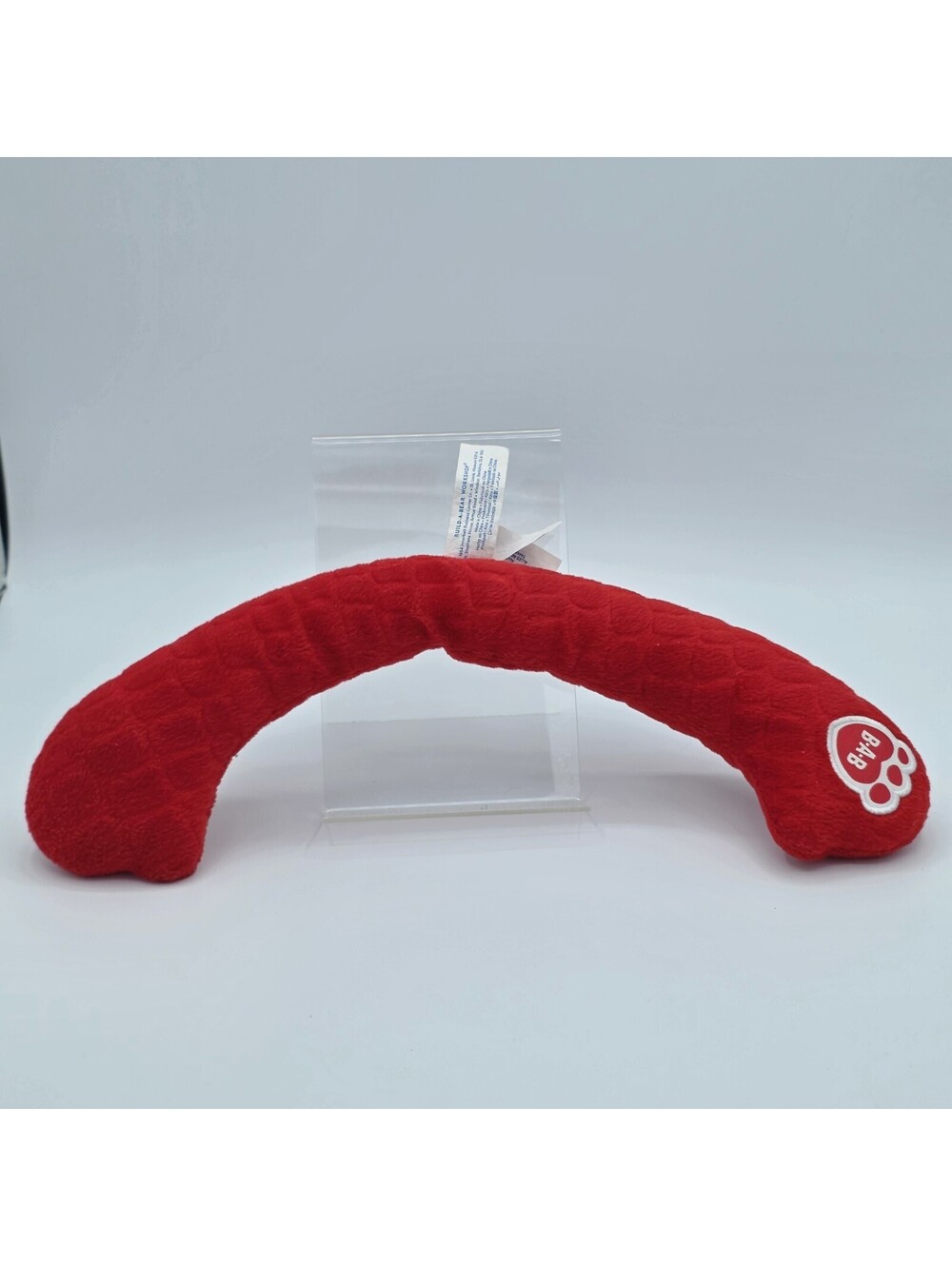 Build-A-Bear Workshop Red Plush Paw Print Scarf BAB Accessory